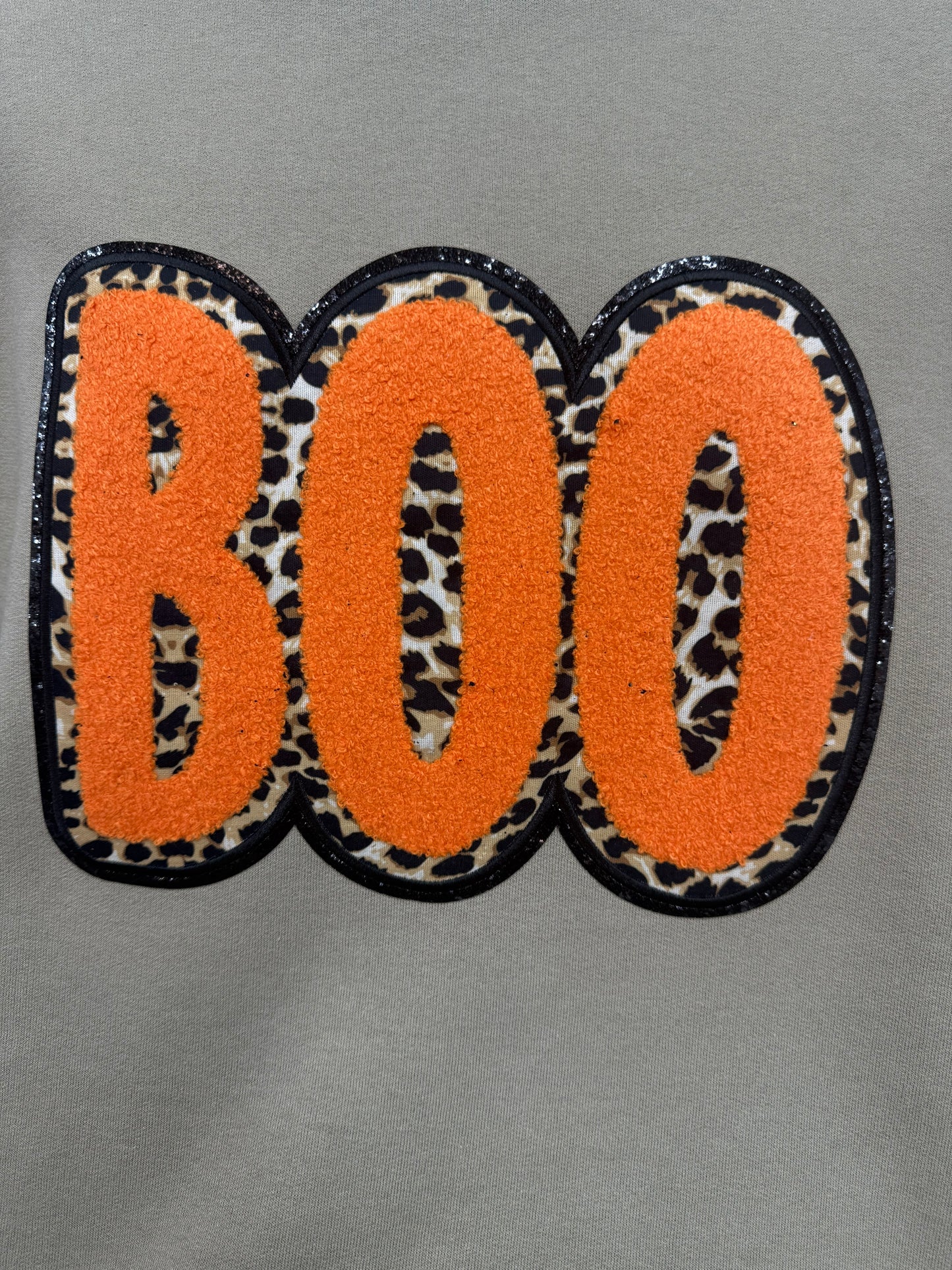 "BOO" Chenille Patch Sweatshirt