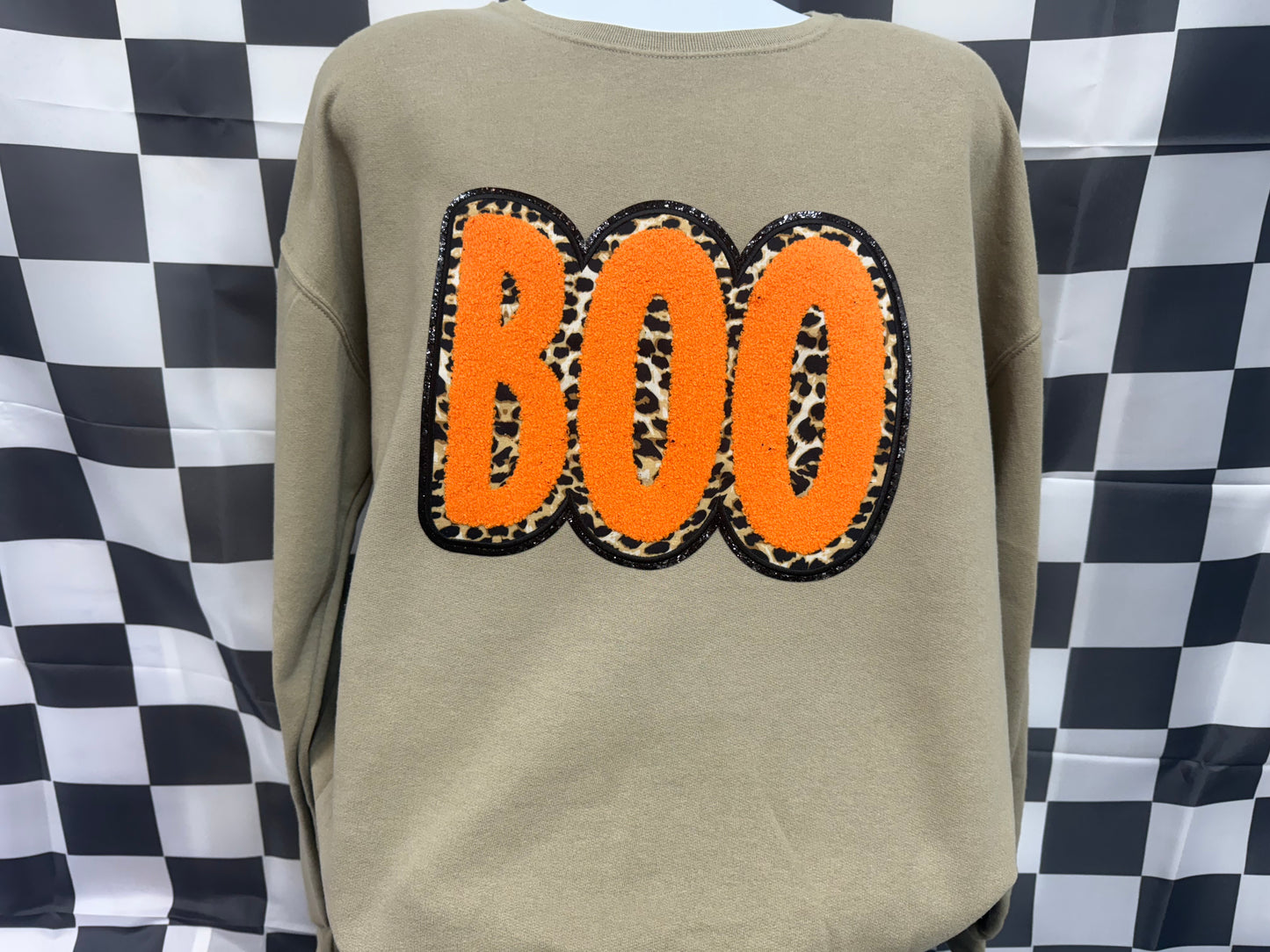 "BOO" Chenille Patch Sweatshirt