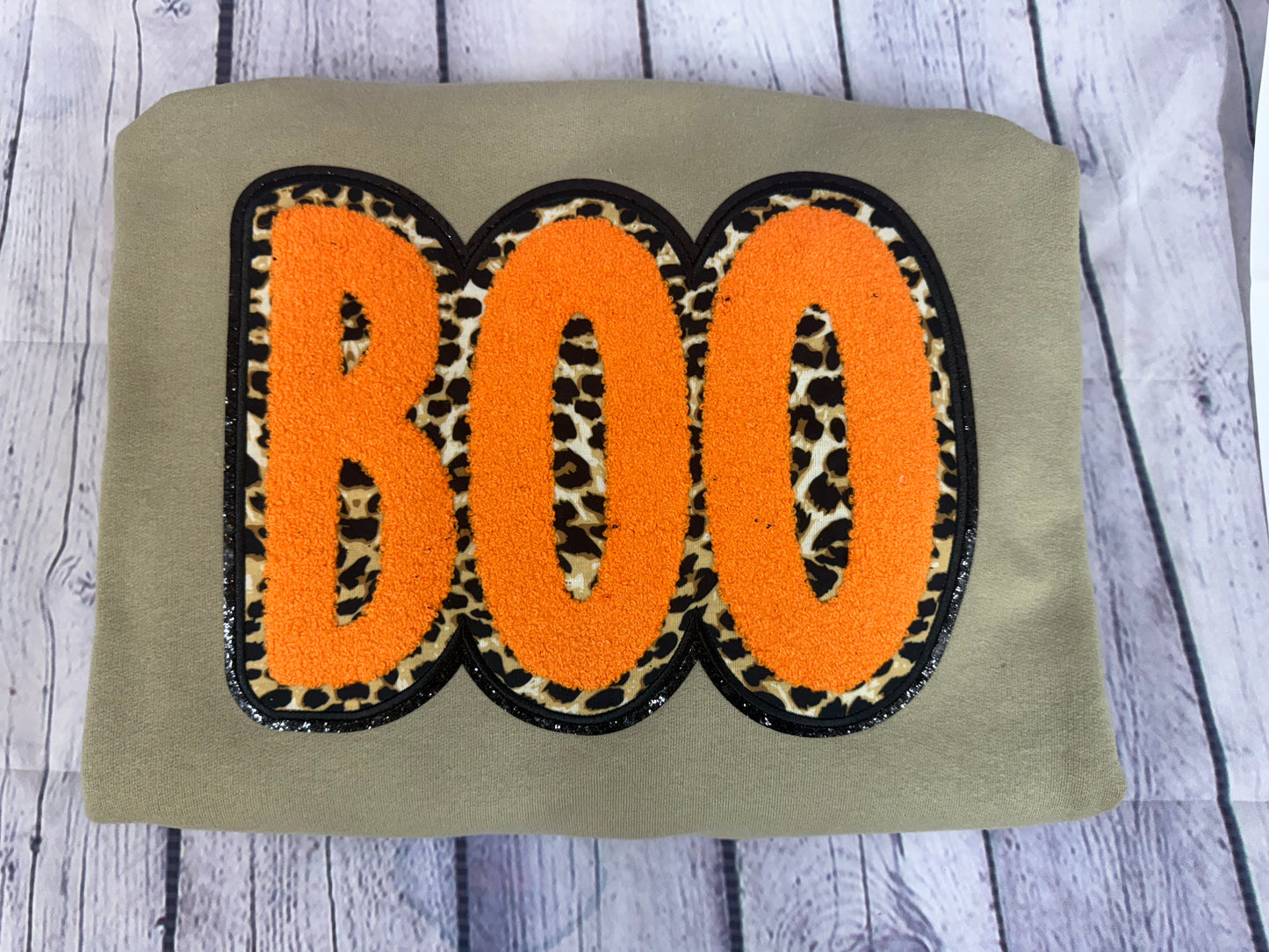 "BOO" Chenille Patch Sweatshirt